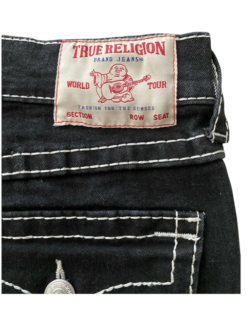 True Religion Ricky Relaxed Straight Leg Jeans denim 36